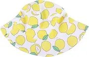 [Holibanna] Foldable Outdoor Sun Hat for Boys and Girls Wide Brim Sun Protection Cap Lemon Pattern