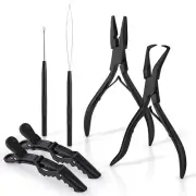 Micro Link Hair Extension Kit Beading & Removal Pliers, Extension Supplies Tool