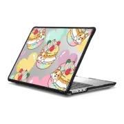 MacBook Pro 14-inch (M1 - M4) Impact Case Cute Corgi in Pastel Rainbow Macaron with Strawberry & Heart - Kawaii Dog Anime Puppy with Sweet Food & Pink Fruit