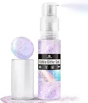 Iridescent Edible Glitter Spray - 3/4oz Luster Dust Edible Food Grade Glitter Shimmer Dust Powder for Cocktails, Drinks, Cake Decorating - Metallic Food Coloring Powder for Wine, Candy, Cookie, Icing