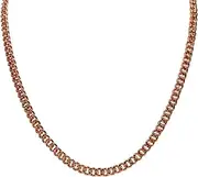 [SUNYARAN] Pure Copper Cuban Link Chain Necklace for Men & Women, Heavy Solid Copper Statement Jewelry Gift, Multiple Lengths (16–26 Inch)