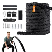Battle Rope 1.5" 30Ft Gym Workout Strength Training Exercise Fitness Rope