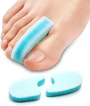 Foam Toe Separators, 4 Pack Breathable Toe Spacers, Reduce Friction and Relieve Corns Pain, Overlapping Toes Corrector - (Blue)