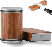 15°-20° Rolling Knife Sharpener Kit, Roller Knife Sharpener with Diamonds and Ceramic Discs, Industrial Diamond Kitchen Knife Stone Set for Steel of Any Hardness