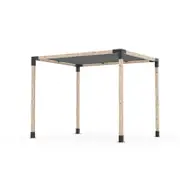 Toja 2.44 x 3.05m Grid Pergola Kit W/Sail