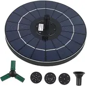 ifundom Solar Fountain with RGB Lights Upgraded Solar Powered Floating Birdbath Fountain for Garden Pool Automatic Water Shortage Protection Power