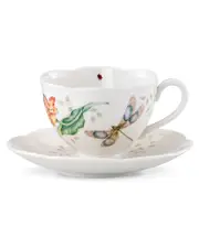 Lenox Butterfly Meadow Dragonfly Cup & Saucer NoSize White