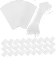 PRETYZOOM 100pcs White PVC Tags with Lanyard Labeling Id Cards for Jewelry Display Business Work Card Hanging Rope Versatile Use