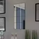 vidaXL Frameless Mirror Tiles Glass 8 pcs 20.5 cm 2BB