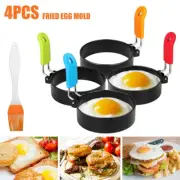 4pcs Fried Egg Mold Round Egg Ring Mold Egg Cooker Accessories Fried Egg Shaper☬