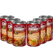 Campbell's Chunky Soup Classic Chicken Noodle Soup and Chicken and Sausage Gu...