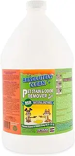 AMAZING PET STAIN & ODOR REMOVER, PROFESSIONAL STRENGTH: Natural Enzymes Remove Most Stains in 60 Seconds -Dog/Cat Urine, Vomit, Bile, Feces, Grass, Blood, Drool, More -USA Made -Veterinarian Approved