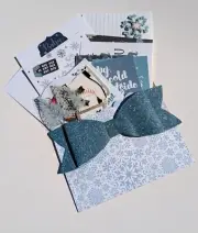 Winter stuffed pocket kit, junk journals, cards, tags, planners