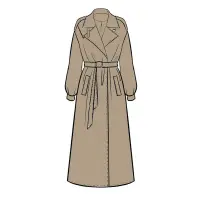 在飛比找蝦皮商城優惠-2024春秋新款韓版女裝中長款時尚大衣時尚寬鬆雙排扣氣質風衣