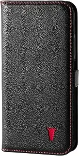 TORRO Phone Case Compatible with Apple iPhone Xs and iPhone X Genuine Quality Leather Flip Cover with [Card Slots] [Horizontal Viewing Stand] [Durable Frame] 5.8 Inch - Black