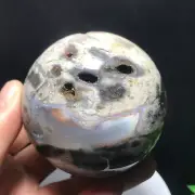 428g Raw Natural Ocean Jasper Geode Quartz Crystal Sphere Ball Healing 67