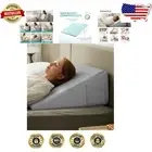 Versatile Triangle Wedge Pillow with Cooling Foam for Sleeping & Reading Support