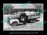 OLD 8x6 HISTORIC PHOTO OF AMPOL OIL Co INTERNATIONAL HARVESTER TRUCK c1940s