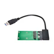 USB 3.0 to Mini PCI-E mSATA SSD to 1.8" Micro SATA 7+9pin Adapter PCBA for SSD