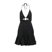 NWT OPENING CEREMONY Black Polyester Snap Bikini Mini Dress Size 0 $350