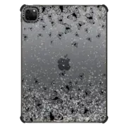 iPad Pro 11-inch (3rd/4th gen) iPad Impact Case Black Butterflies and Silver Sparkles Burst