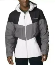 Columbia Men's Xl Hazel Dell Color Block Jacket Black/white/grey