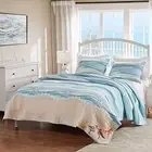 Maui Embroidered Coastal Quilt and Pillow Sham Set, King/California King (3