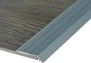 Transition Strip Floor Transition Strip Extra Wide Floor Edging Capping Strip,Reducer Fluted Carpet Trim,Doorway Entry Threshold Floor Transition Strip,Aluminum Alloy(Gray)