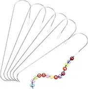 OFFIGAM 6Pcs Bead Threader Durable Bead Needles for Easy Stringing Curved Beading Needles for Jewelry Making Bead Spinner Tools for Craft Projects