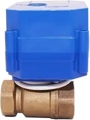Brass Motorized Ball Valve DN15 Motorized 2-Way Brass Electric 2-Wire with Full Port AC/DC/ADC 220V 9-24V 1Pcs (Size : DN15, Color : DC12V_CR02) (Color : Dc24v-cr01, Size : DN15) (Color : Dc24vcr02,