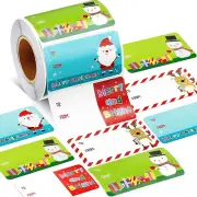 Outus 500 Pieces Christmas Tags Christmas Santa Claus Stickers Self Adhesive Chr
