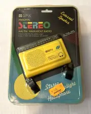 Vintage GPX Personal Stereo AM/FM Walkabout Radio A2845 w Headphones Sealed