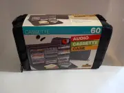 Vintage Coast 60 Audio Cassette Tape Carrying Case Bag Holder Black Brand New