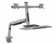 Mount-It! Stand Up Workstation with Dual Monitor Mount | Standing Desk Converter