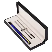 10mm Black Ink Ballpoint Pen, Business Metal Pen with Black Gift Box, Blue