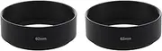 Binxind 2pcs 62mm Screw Mount Metal Lens Hood for Digital Video Camera
