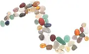 WESIEVYA 40pcs Pebbles for Plants Crystals and Stones Agate Valentines Day Plates for Natural Ornamental Stone Polished Stones Polished Rocks Colored Stones Craft Stones