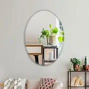 ANYHI 28 x 20 Inch Frameless Oval Mirror Bathroom Mirrors for Wall, Oval Mirrors for Bathroom, Bedroom, Entrance