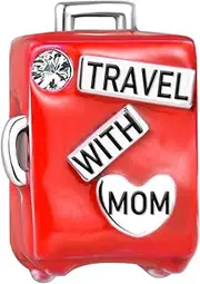 [JMQJewelry] Travel Bag London Charm Eiffel Tower Paris Compatible with Pandora Moments Jewelry for Women Mom