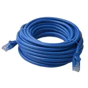 8Ware PL6A-15BLU Cat6A UTP Snagless Ethernet Cable - 15m - Blue [PL6A-15BLU]