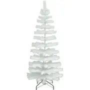 6FT White Christmas Feather Tinsel Tabletop Christmas Tree Xmas Tree 72IN Tall