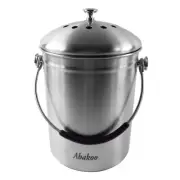 Abakoo Compost Bin 304 Stainless Steel Kitchen Composter Waste Pail Indoor Co...