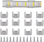 Ginyrerd 120pcs LED Strip Light Clips Neon Mounting Clips 10/13/16MM Size Make The Neon Signs Flexible Light Strip Fixing Card (A.10MM/0.39INCH)