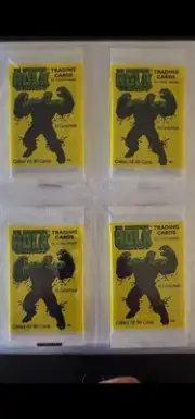 4 New Sealed 1991 Marvel Incredible Hulk Packs