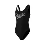 【SPEEDO】女運動連身泳褲-海邊 游泳 沙灘 戲水 連身泳衣 連身泳裝 黑白(SD812370F379)