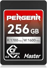 Pergear 256GB CFexpress 4.0 Type A Memory Card, Up to 1780MB/s Read Speed & 1600MB/s Write Speed,for Raw,8K 30P Recording, Compatible for Sony Camera,ILME-FX3,ILME-FX6,ILME-FX30