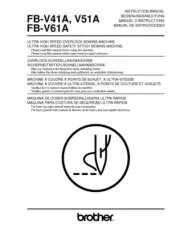 Brother FB-V41A FB-V51A FB-V61A Overlock Serger Machine Manual Reprint