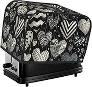 3D Love Heart Print 2 Slice Toaster Cover Fingerprint Bread Maker Protectors,Kitchen Small Appliance Dust Cover