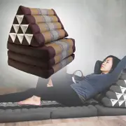 Large Thai Triangle Pillow Three-Folds Brown