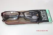 Foster Grant Brandon Black Men Readers Rectangle Reading Glasses +1.25 +2.75